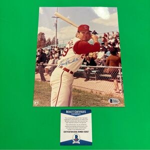 Beckett Authenticated Lou Klimchock Autographed Photo 8X10